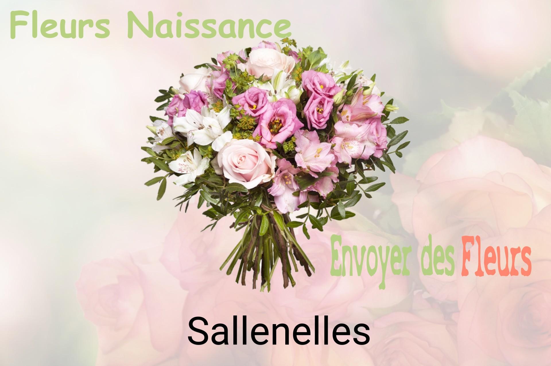 Bouquet de fleurs de naissance livré à Sallenelles